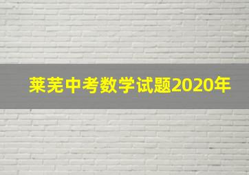 莱芜中考数学试题2020年