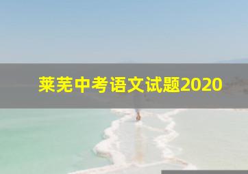 莱芜中考语文试题2020