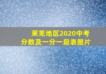 莱芜地区2020中考分数及一分一段表图片