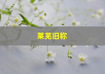 莱芜旧称