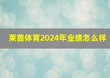 莱茵体育2024年业绩怎么样