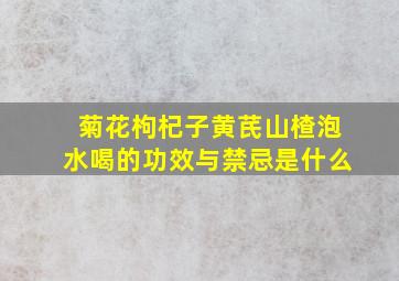 菊花枸杞子黄芪山楂泡水喝的功效与禁忌是什么