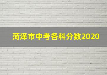 菏泽市中考各科分数2020