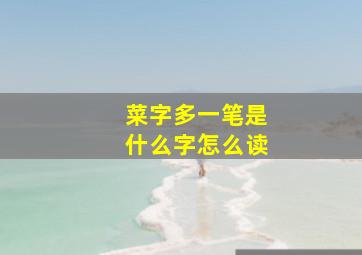 菜字多一笔是什么字怎么读