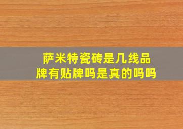 萨米特瓷砖是几线品牌有贴牌吗是真的吗吗