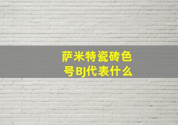 萨米特瓷砖色号BJ代表什么