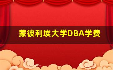 蒙彼利埃大学DBA学费