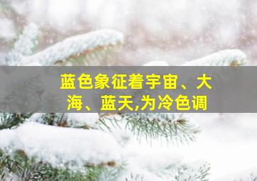 蓝色象征着宇宙、大海、蓝天,为冷色调