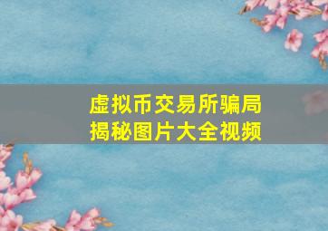 虚拟币交易所骗局揭秘图片大全视频