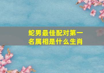 蛇男最佳配对第一名属相是什么生肖