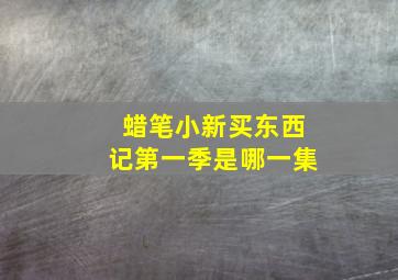 蜡笔小新买东西记第一季是哪一集