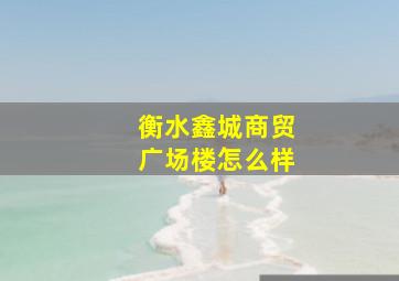 衡水鑫城商贸广场楼怎么样