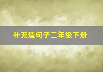 补充造句子二年级下册