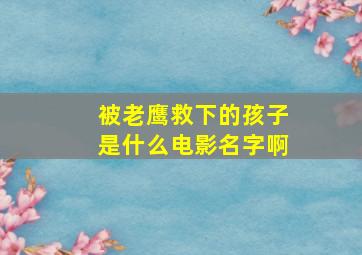 被老鹰救下的孩子是什么电影名字啊