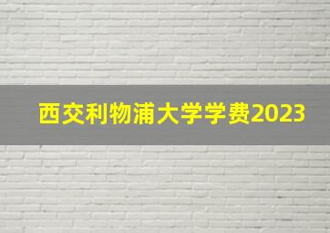 西交利物浦大学学费2023