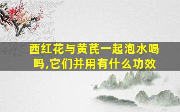 西红花与黄芪一起泡水喝吗,它们并用有什么功效