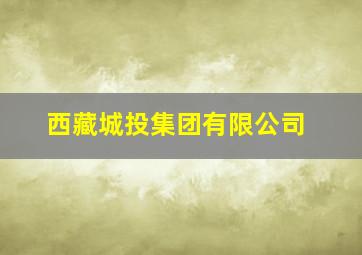 西藏城投集团有限公司