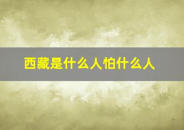 西藏是什么人怕什么人