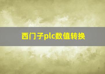 西门子plc数值转换