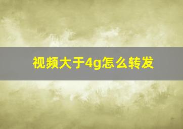 视频大于4g怎么转发