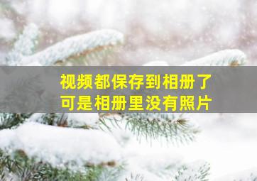 视频都保存到相册了可是相册里没有照片