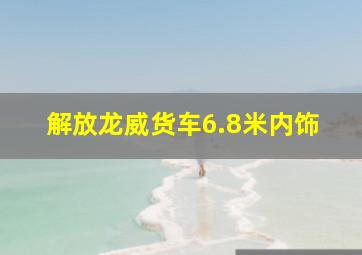 解放龙威货车6.8米内饰