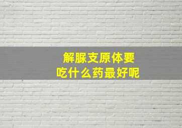 解脲支原体要吃什么药最好呢