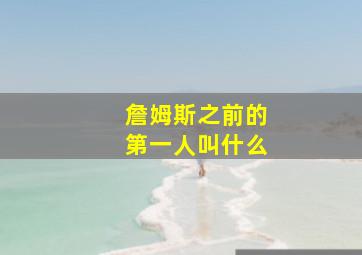 詹姆斯之前的第一人叫什么