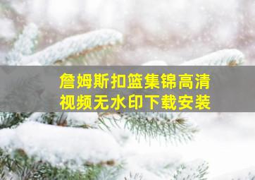 詹姆斯扣篮集锦高清视频无水印下载安装