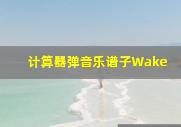 计算器弹音乐谱子Wake