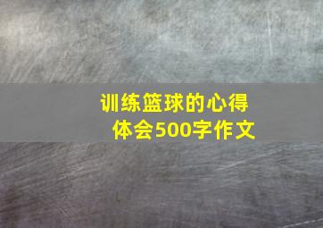 训练篮球的心得体会500字作文