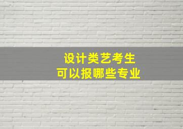 设计类艺考生可以报哪些专业