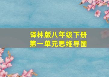 译林版八年级下册第一单元思维导图