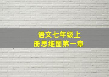 语文七年级上册思维图第一章