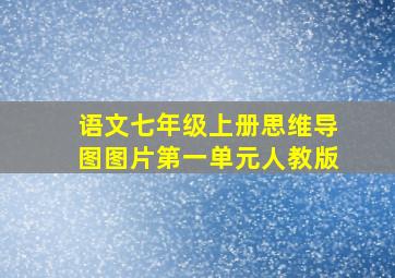 语文七年级上册思维导图图片第一单元人教版