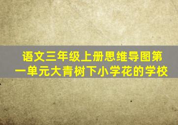 语文三年级上册思维导图第一单元大青树下小学花的学校