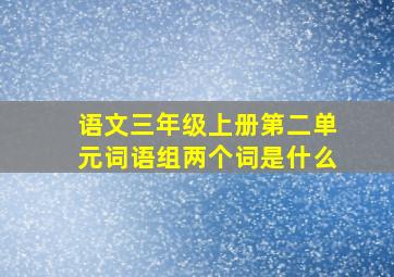 语文三年级上册第二单元词语组两个词是什么