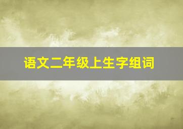 语文二年级上生字组词