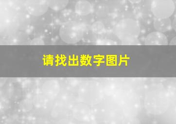 请找出数字图片