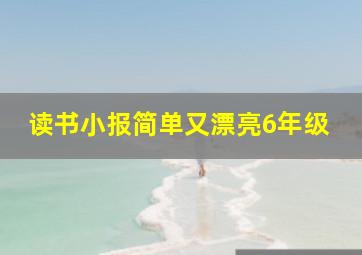 读书小报简单又漂亮6年级