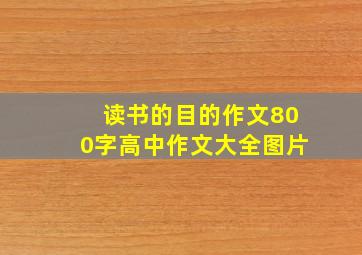 读书的目的作文800字高中作文大全图片