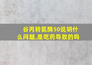 谷丙转氨酶50说明什么问题,是吃药导致的吗