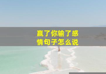 赢了你输了感情句子怎么说