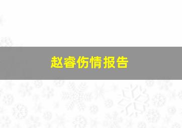 赵睿伤情报告