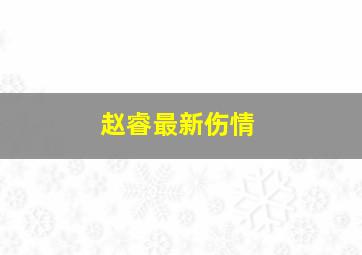 赵睿最新伤情