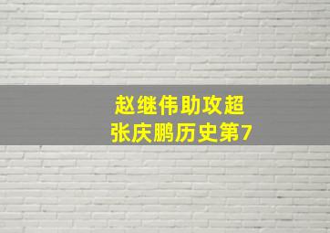 赵继伟助攻超张庆鹏历史第7