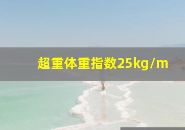 超重体重指数25kg/m