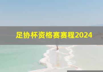 足协杯资格赛赛程2024