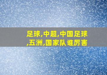 足球,中超,中国足球,五洲,国家队谁厉害