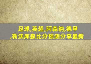 足球,英超,阿森纳,德甲,勒沃库森比分预测分享最新